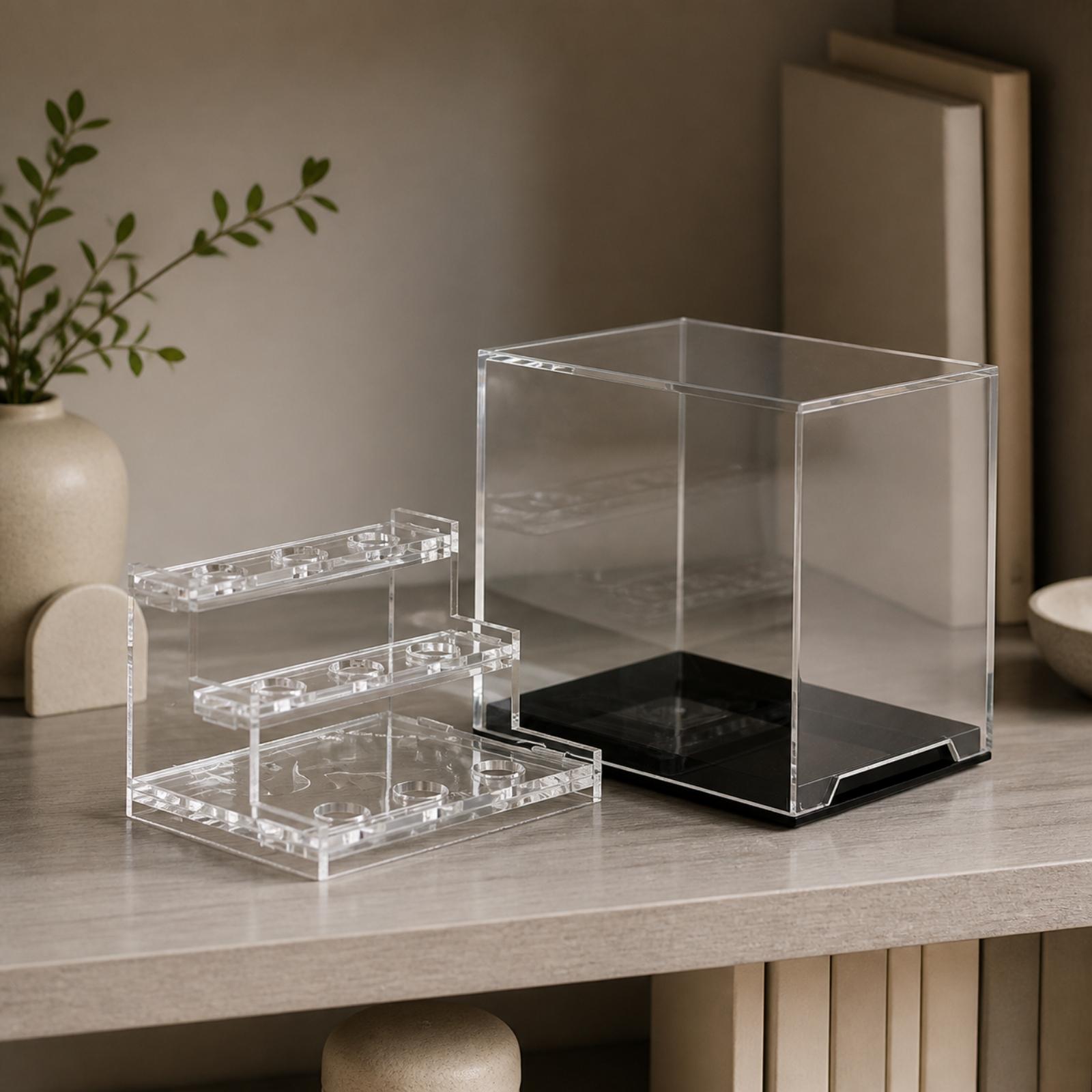 Three-Tier Acrylic Showcase wi - Display Case Acrylic ulasan dan harga